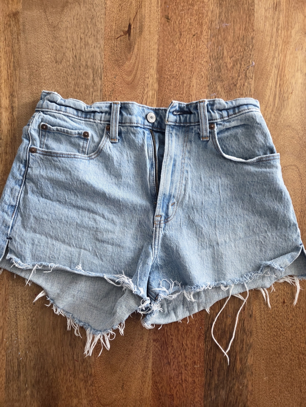 Abercrombie & Fitch Mom Shorts Denim Cutoff Shorts
